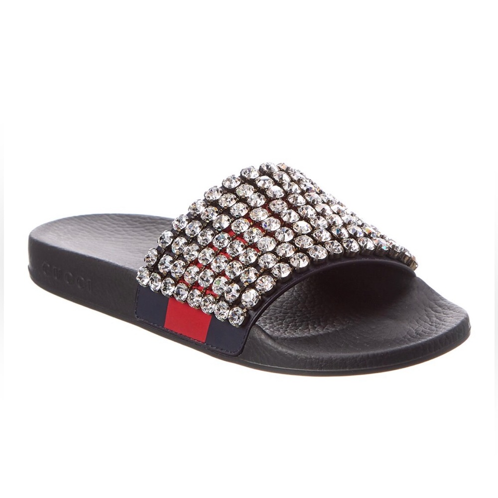 Gucci Apollo Crystal Slides- size 8 (38)